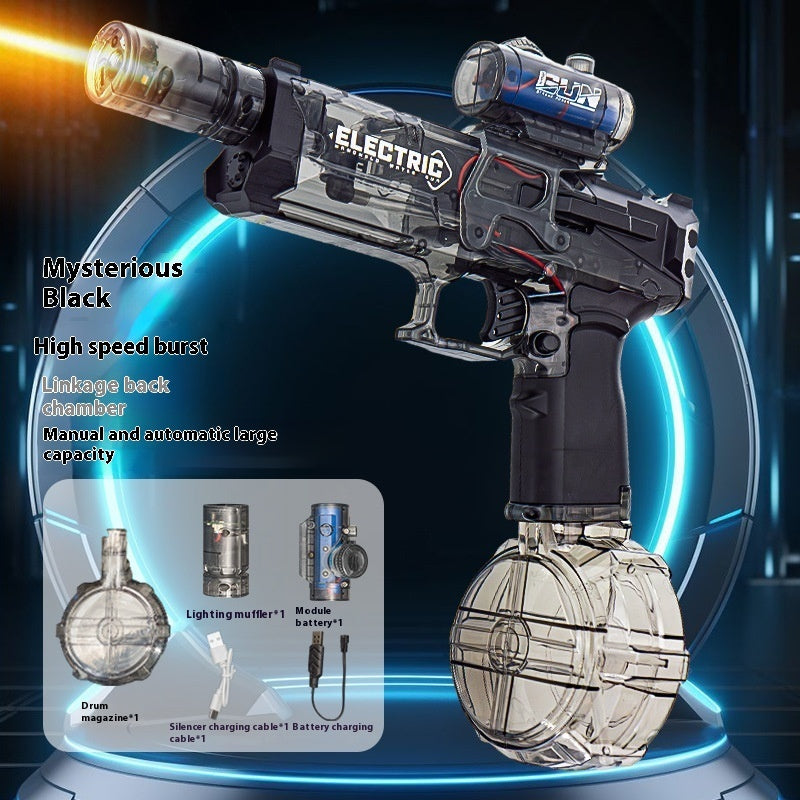 Fire Rat Electric Water Pistol Cool Light Full Automatic Water Spray Gun Summer