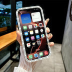 Virgin Mary Pattern Bling Glitter Phone Case with Sparkle Rhinestone Diamond , Airbag Anti-Fall Crystal Cover for Iphone 17 16 15 14 13 12 11 Pro Max plus Air