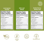 Digestive Health Trio 10.59 oz (300 gm) | Includes Mint Leaf Whole, Lemongrass Fine Cut & Senna Herbal Tea Leaf Whole