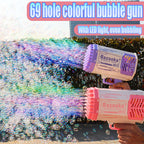 Bubble Machine Gun Automatic Blower With Light Toys For Kids