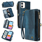 for iPhone 13 Wallet Case(Holds Lipstick, Headphones, etc.),2-in-1 Multi-Functional Portable Magnetic Faux Leather Phone Case with RFID Blocking