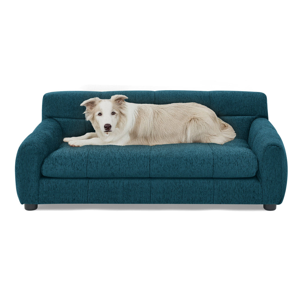 Soft and comfortable pet sofa with backrest and armrests
