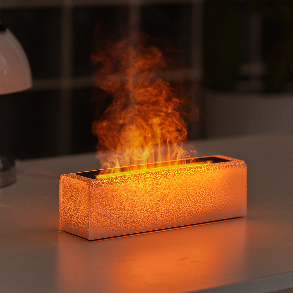 Lava Humidifier Colorful Flame Aromatherapy Home Ambience USB Plug-in Simulation Flame Humidifier