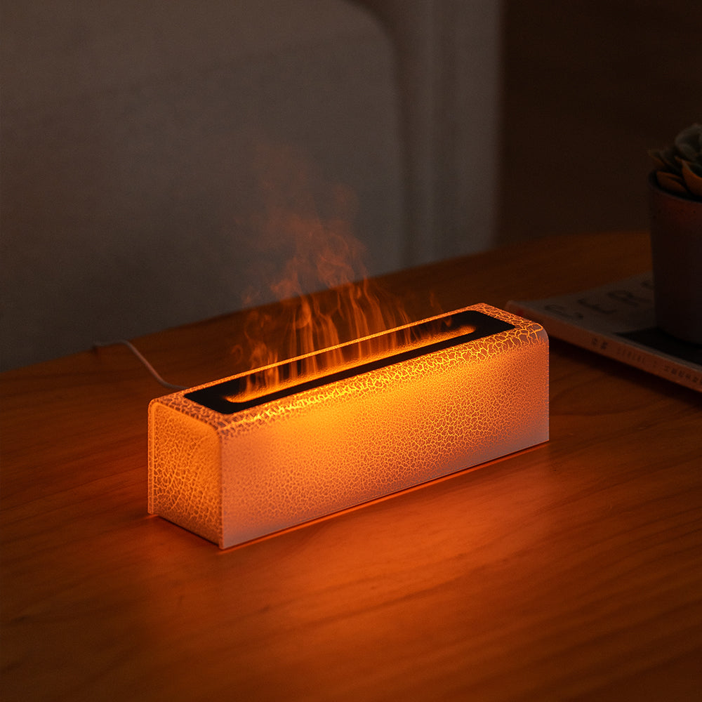 Lava Humidifier Colorful Flame Aromatherapy Home Ambience USB Plug-in Simulation Flame Humidifier