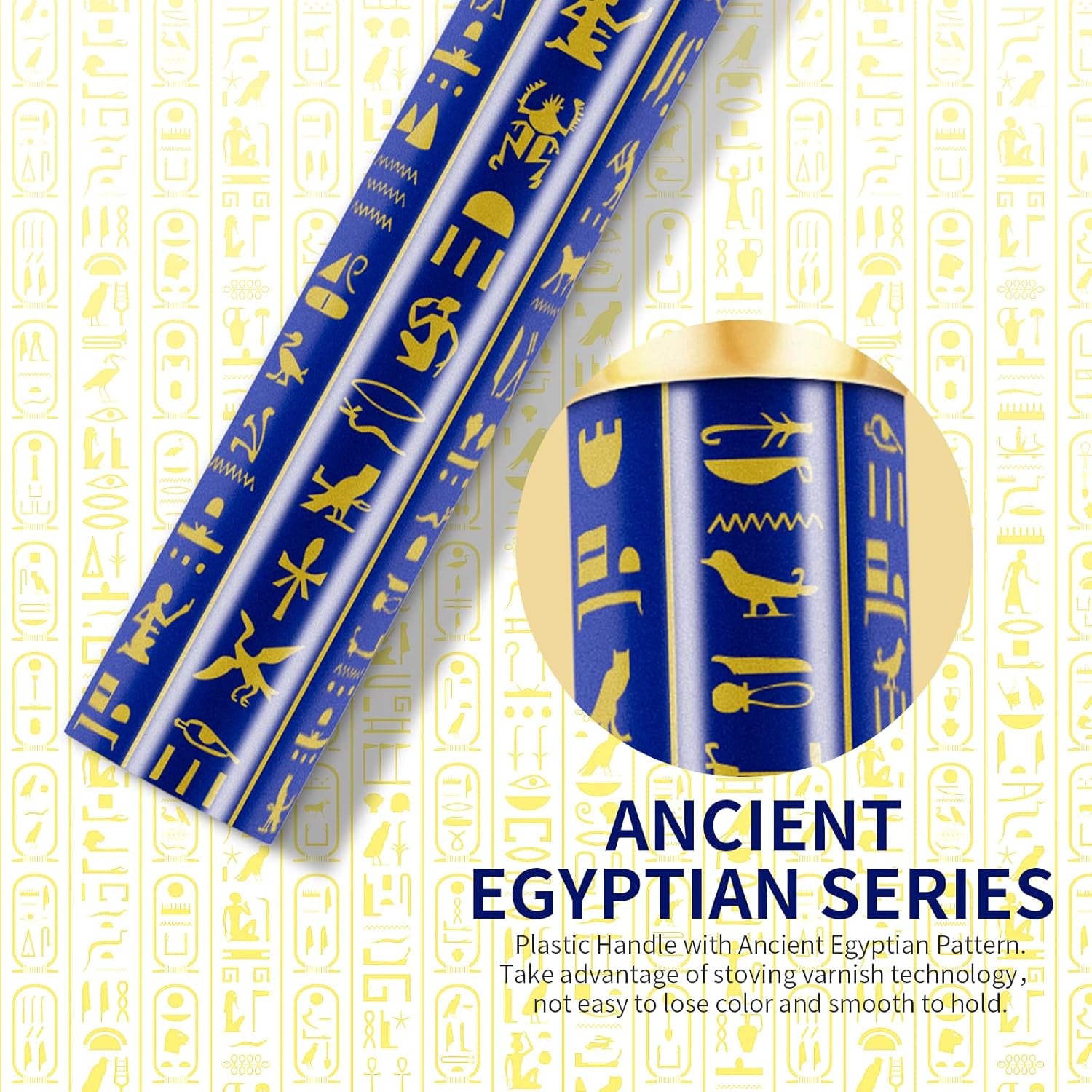 Makeup Brushes  19 Pcs Make up Brush Professional Synthetic Makeup Brush Set Kabuki Foundation Blending Face Powder Blush Concealers Eyeshadow Fan Make up Brushes Set, Ancient Egyptian Series