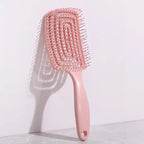 1Pcs Elastic Massage Comb Hollow Out Hair Brush Scalp Massage Comb