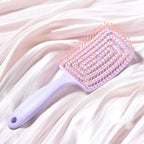 1Pcs Elastic Massage Comb Hollow Out Hair Brush Scalp Massage Comb