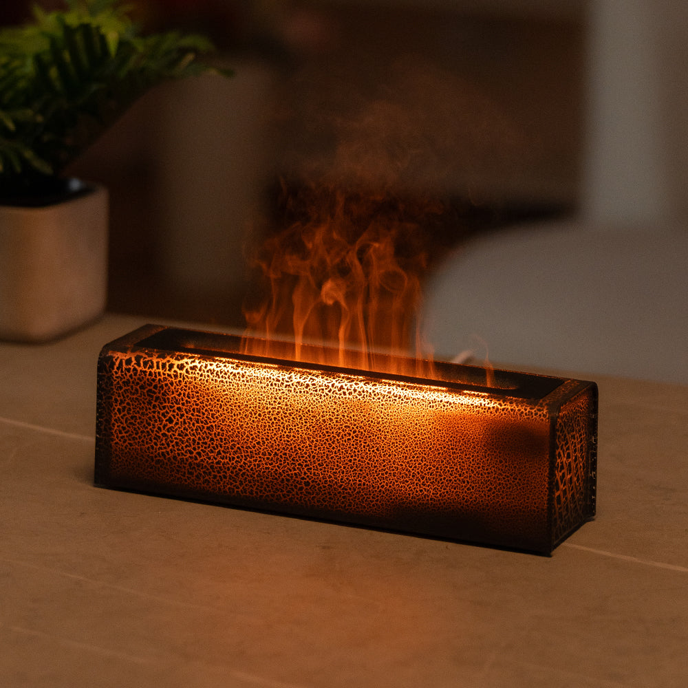 Lava Humidifier Colorful Flame Aromatherapy Home Ambience USB Plug-in Simulation Flame Humidifier