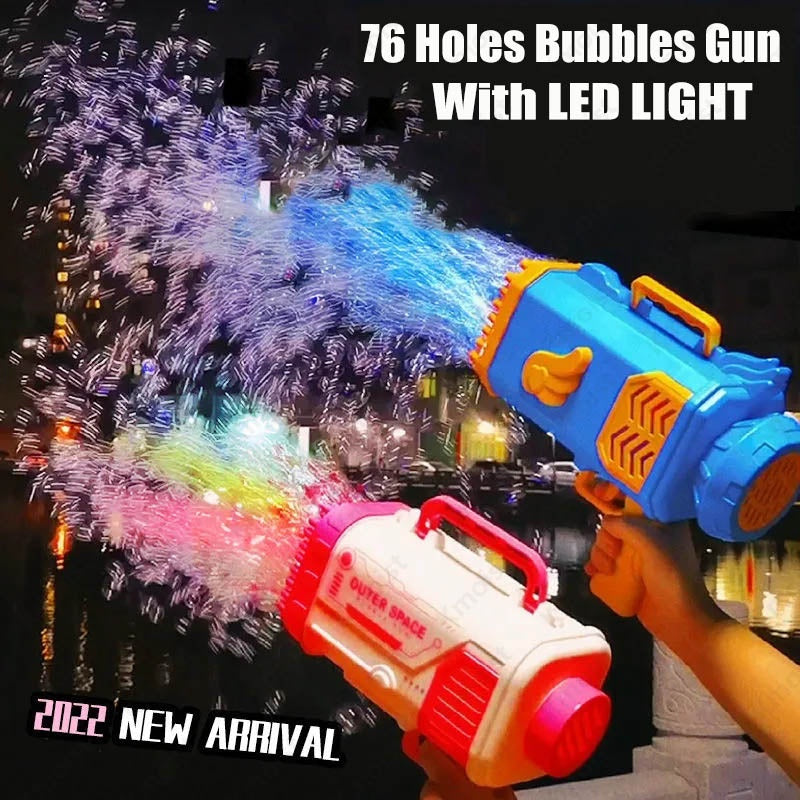 Bubble Machine Gun Automatic Blower With Light Toys For Kids