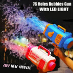 Bubble Machine Gun Automatic Blower With Light Toys For Kids
