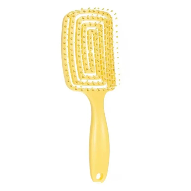 1Pcs Elastic Massage Comb Hollow Out Hair Brush Scalp Massage Comb