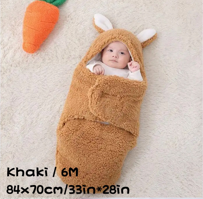 Super Soft Baby Sleeping Bag Fluffy Fleece Newborn Swaddle Blankets