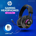 HP | Gaming Headset with Microphone, Wired over Ear, Noise Cancelling, LED Light, Compatible with PS4, PS5, Xbox One, Nintendo Switch, Laptop - Audio