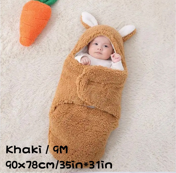 Super Soft Baby Sleeping Bag Fluffy Fleece Newborn Swaddle Blankets