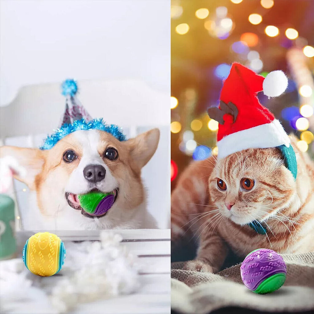 8 PCS Scooby-Doo Durable Squeaky Set Of Dog Balls For Teeth Cleaning Interactive