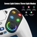 Tiktokshopblackfriday Anti-Drift Calibration Guide Christmas Gift Wireless Gaming Controller Pro for PS5 with LED RGB Light– Compatible with Playstation 5,Dual Vibration, Motion Sensing, Programmable Buttons & 1000Mah Fast-Charging Battery