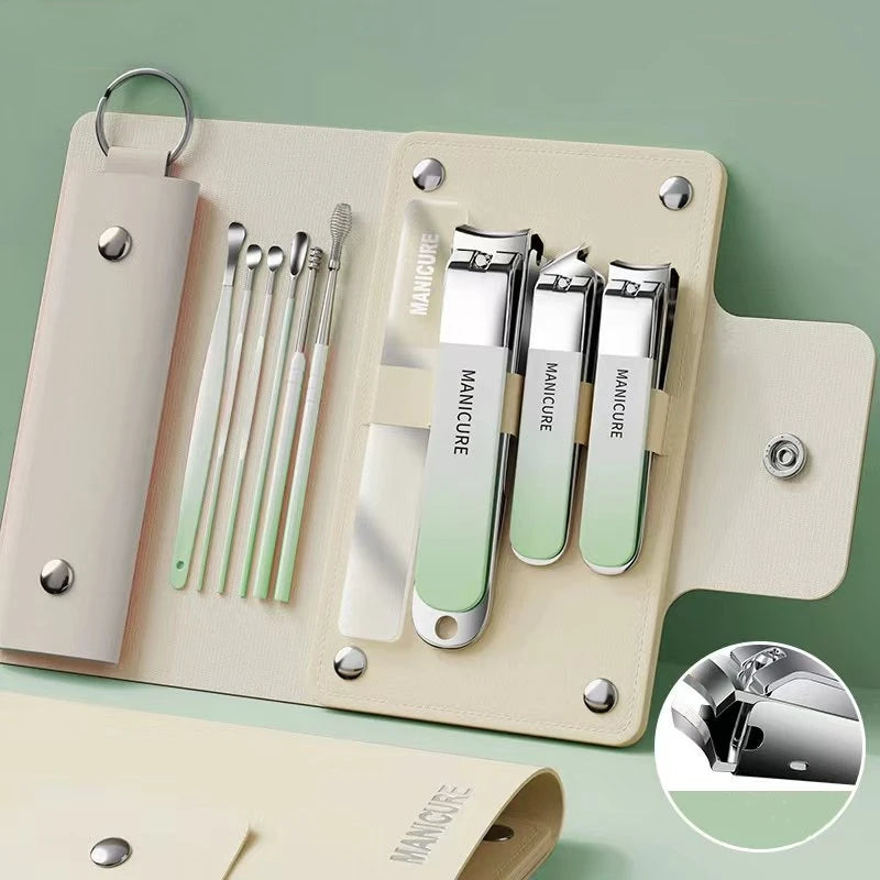6-9 Pcs Manicure Set With Leather Case Professional Gift set