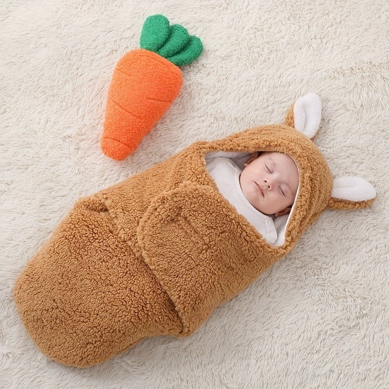 Super Soft Baby Sleeping Bag Fluffy Fleece Newborn Swaddle Blankets