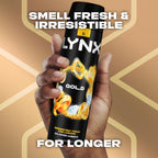 Men Gold Deodorant Body Spray with an Oud Wood & Fresh Vanilla Scent with 48 Hours of Odour Busting, High Defnition Fragrance 200 Ml, Pack of 6 (Packing May Vary)