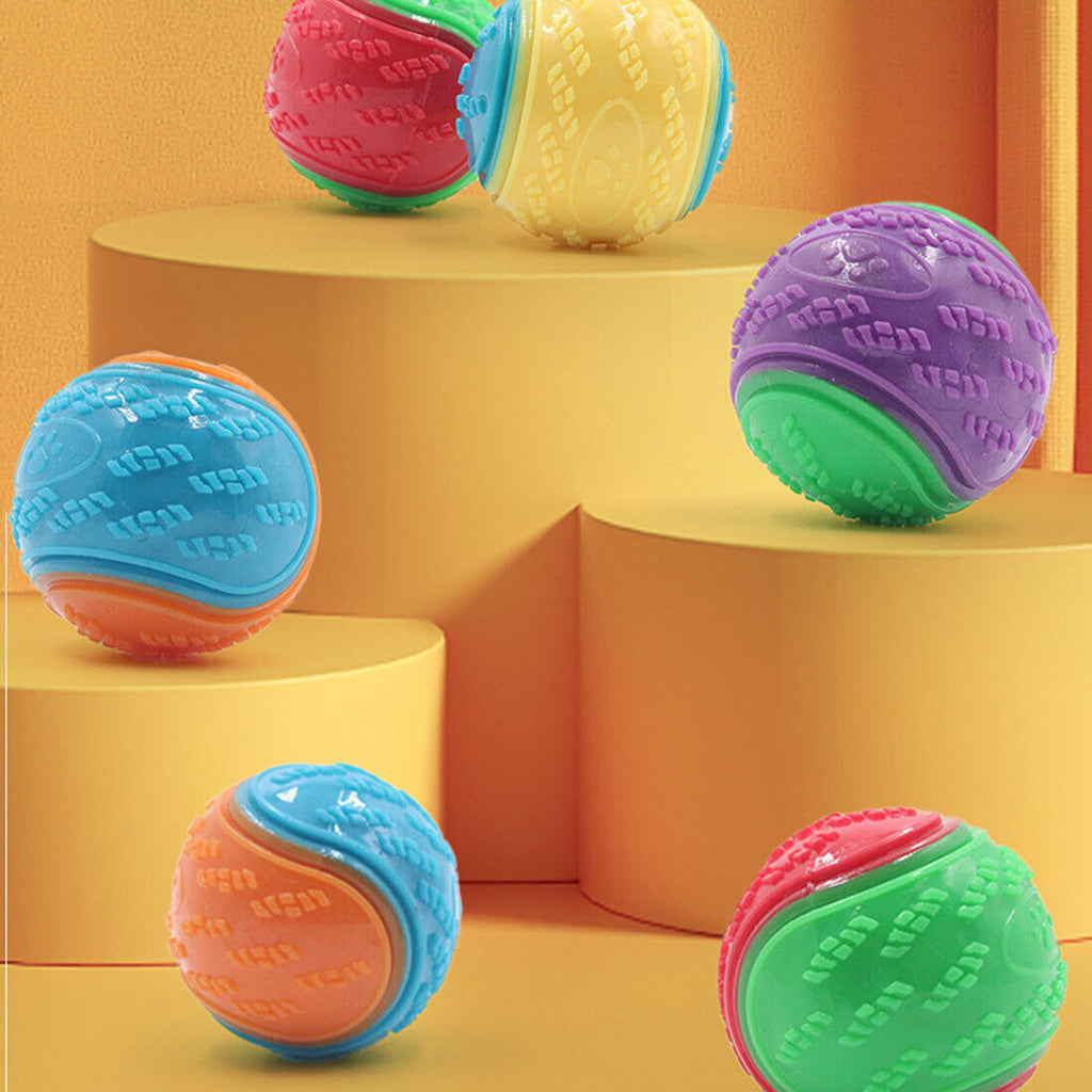 8 PCS Scooby-Doo Durable Squeaky Set Of Dog Balls For Teeth Cleaning Interactive