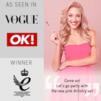 Beauty Pink Makeup Brushes - 15-Piece Award Winning Pink Makeup Brush Set with Case, Blending Sponge, Brush Cleaner, Guide, Gift Box