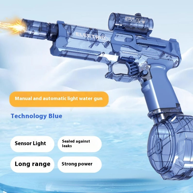 Fire Rat Electric Water Pistol Cool Light Full Automatic Water Spray Gun Summer