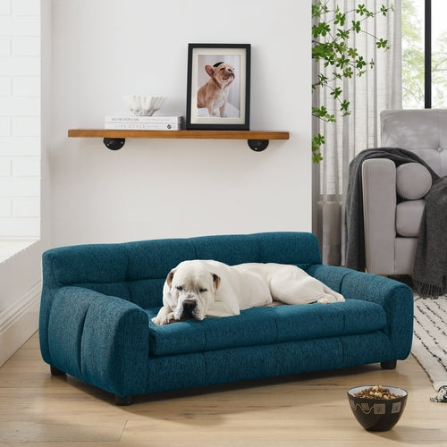Soft and comfortable pet sofa with backrest and armrests
