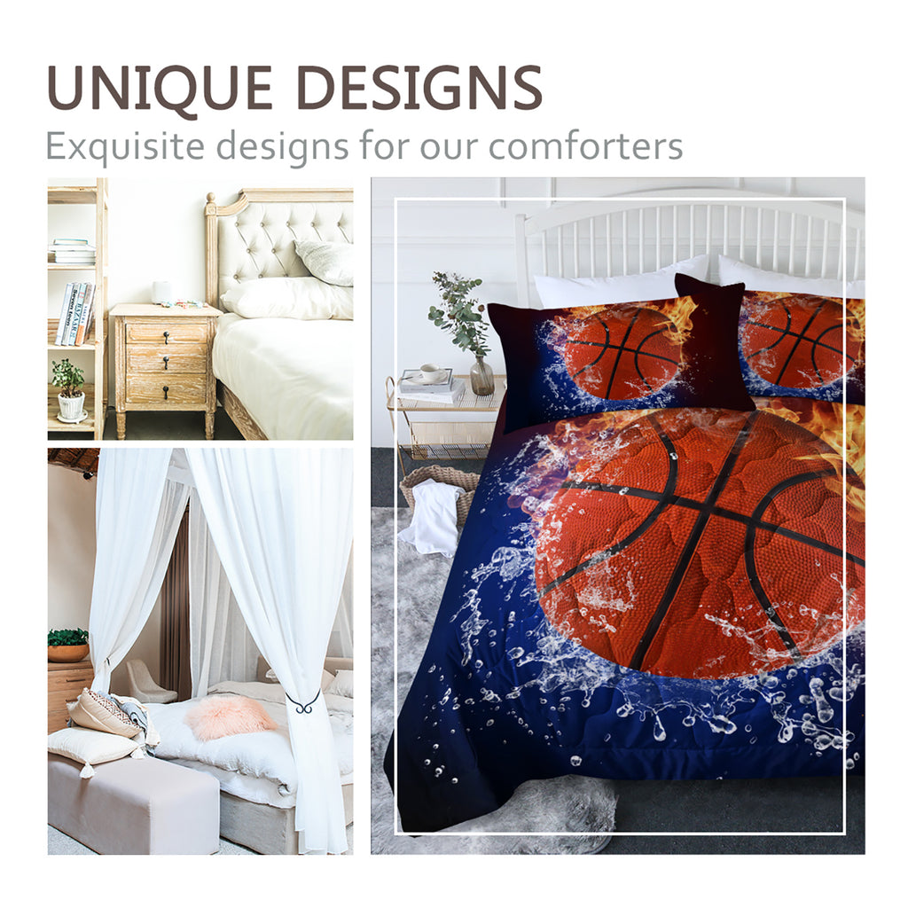 Basketball Bedding Set of 3 Piece Fire Bedding Sets