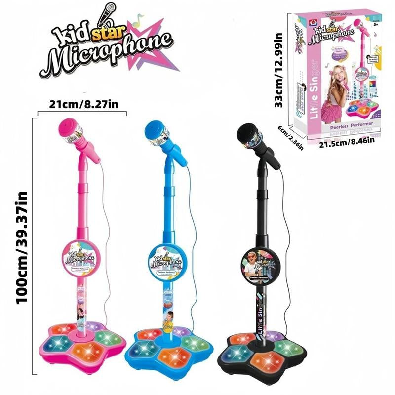 Microphone Toy, Karaoke Machine Toy with Light, Singing Machine Toy, Music Toy for Kids, Birthday Gift for Girls