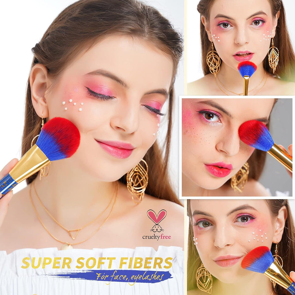 Makeup Brushes  19 Pcs Make up Brush Professional Synthetic Makeup Brush Set Kabuki Foundation Blending Face Powder Blush Concealers Eyeshadow Fan Make up Brushes Set, Ancient Egyptian Series