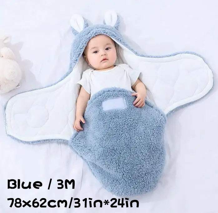 Super Soft Baby Sleeping Bag Fluffy Fleece Newborn Swaddle Blankets