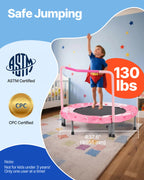 36" Kids Trampoline, 3FT Indoor Outdoor Trampoline, Foldable Mini Trampoline With Handle