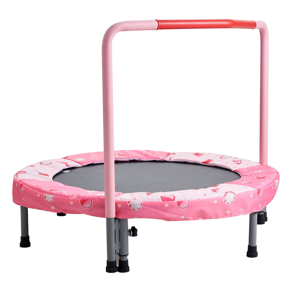 36" Kids Trampoline, 3FT Indoor Outdoor Trampoline, Foldable Mini Trampoline With Handle