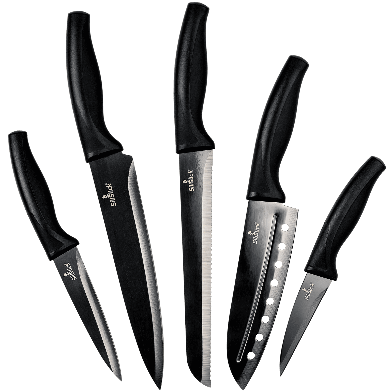 Kitchen Knife Set - Black Handle | Black Blade
