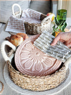 Bread Warmer & Basket Gift Set with Tea Towel