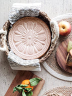 Bread Warmer & Basket Gift Set with Tea Towel