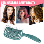 1Pcs Elastic Massage Comb Hollow Out Hair Brush Scalp Massage Comb