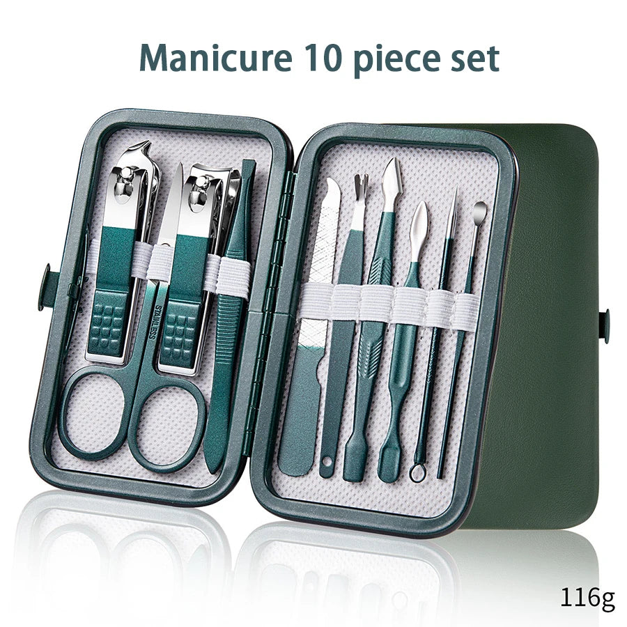 6-9 Pcs Manicure Set With Leather Case Professional Gift set