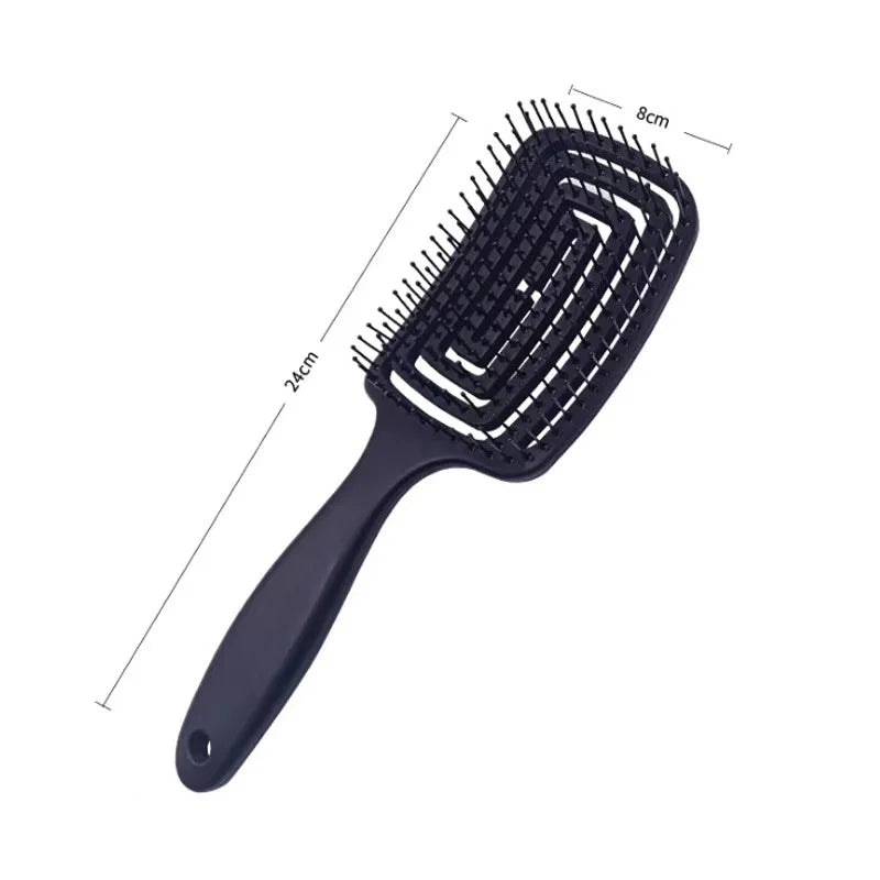 1Pcs Elastic Massage Comb Hollow Out Hair Brush Scalp Massage Comb