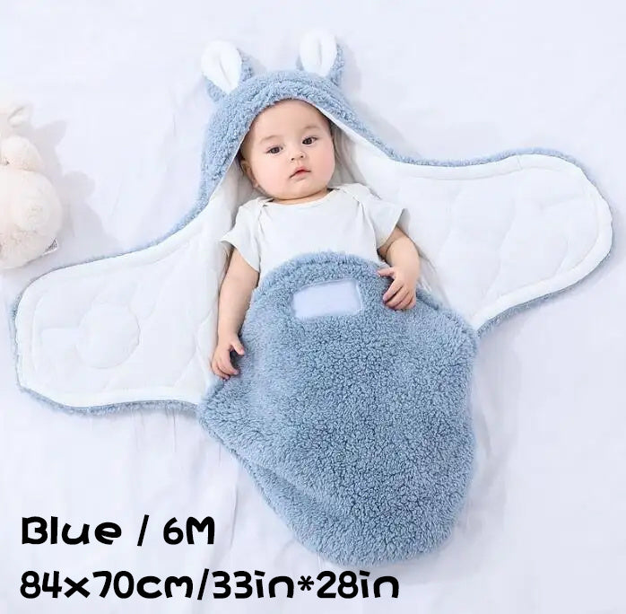 Super Soft Baby Sleeping Bag Fluffy Fleece Newborn Swaddle Blankets