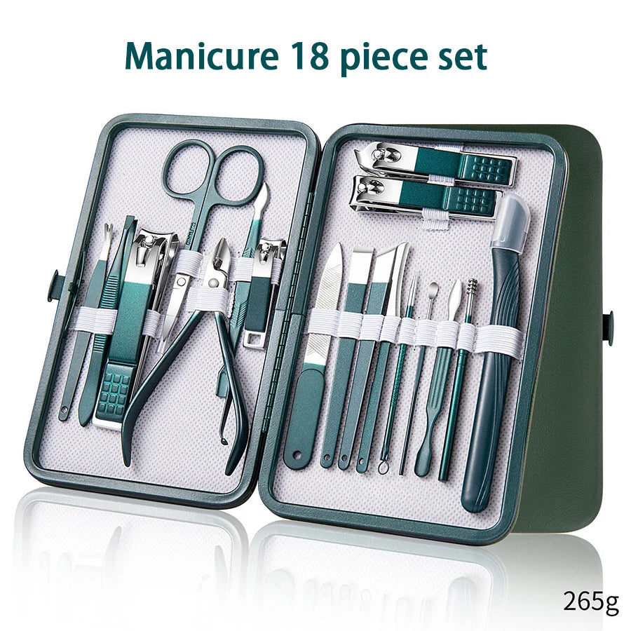 6-9 Pcs Manicure Set With Leather Case Professional Gift set