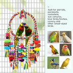 Bird Toys Bird Rope Ring Swing Perch with Corn Cob Cardboard Bagels Wooden Blocks Chewing Toys for Parakeets,Conure,Lovebirds,Finches and Other Small to Medium-Sized Birds