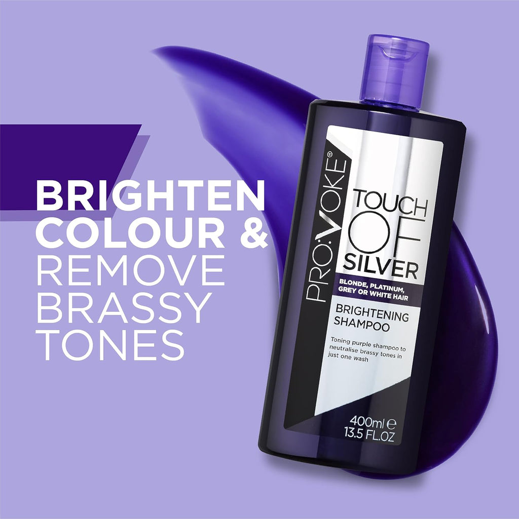 Touch of Silver Brightening Purple Shampoo & Intensive Conditioner 400Ml, Neutralises Yellow & Orange Tones, Formulated with Violet & Blue Pigments