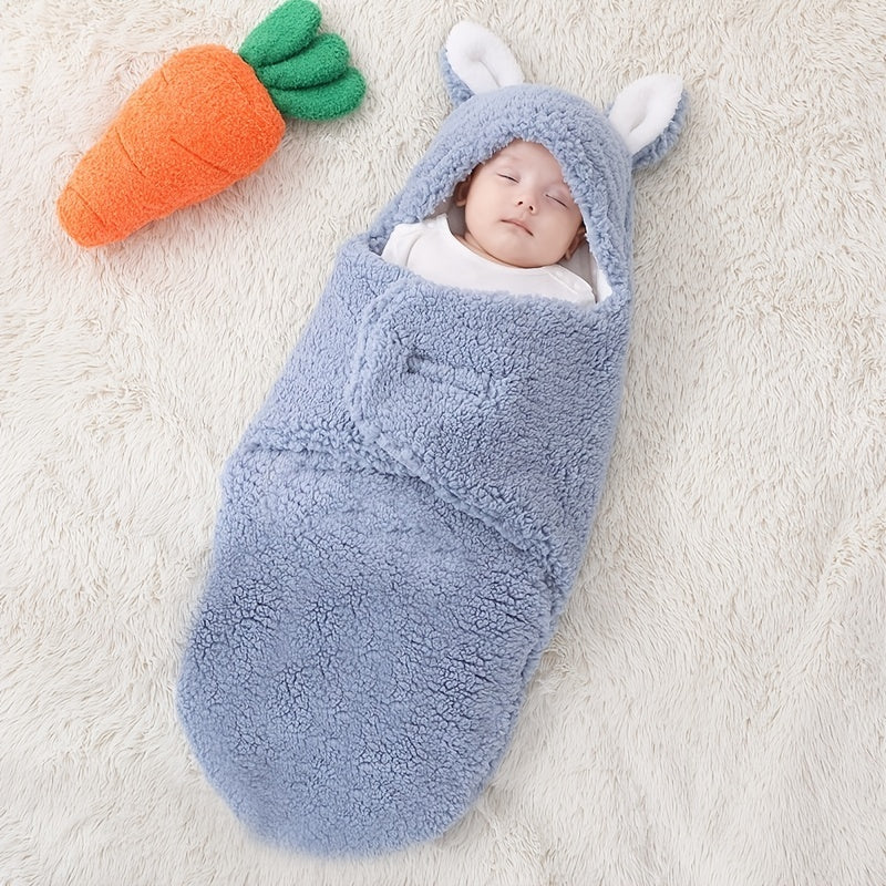 Super Soft Baby Sleeping Bag Fluffy Fleece Newborn Swaddle Blankets