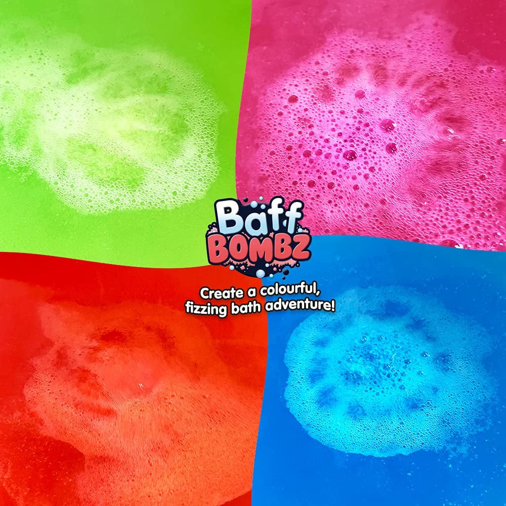 ZIMPLI - 20 X Baff Bombz Mega Pack, Create a Colourful, Fizzing, Bathtime Adventure, Bath Bomb Fizzers Gift Set, Birthday Gift for Kids