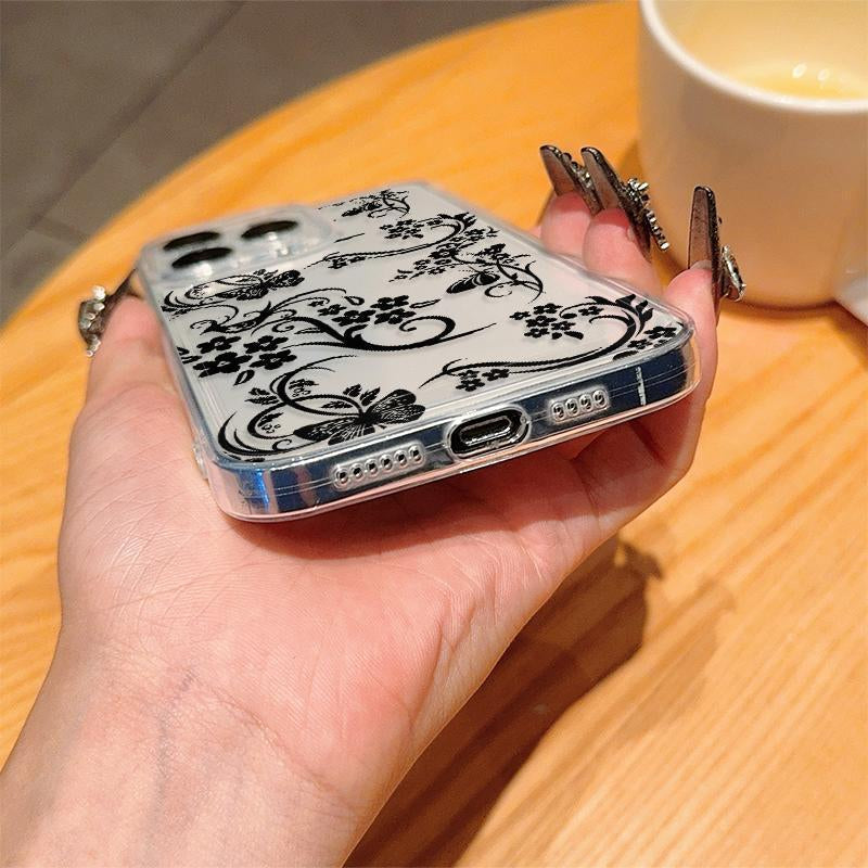 Floral Pattern Phone Case, Anti-Drop Cellphone Protective Case, Total Protective Shockproof Mobile Phone Cover for Iphone, Smartphone Protectort136