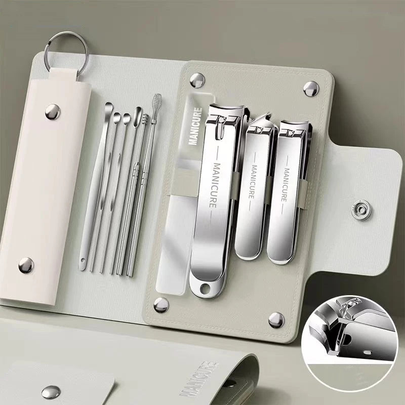 6-9 Pcs Manicure Set With Leather Case Professional Gift set