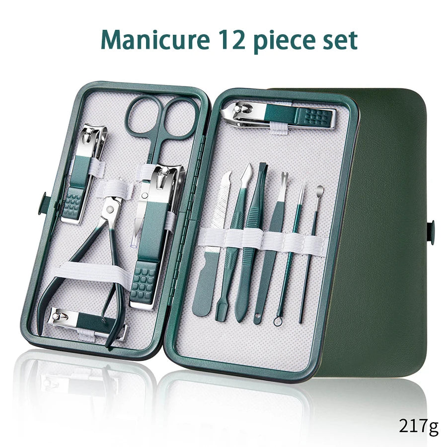 6-9 Pcs Manicure Set With Leather Case Professional Gift set
