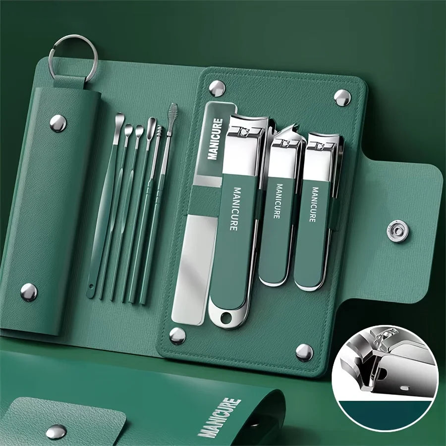 6-9 Pcs Manicure Set With Leather Case Professional Gift set