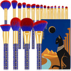 Makeup Brushes  19 Pcs Make up Brush Professional Synthetic Makeup Brush Set Kabuki Foundation Blending Face Powder Blush Concealers Eyeshadow Fan Make up Brushes Set, Ancient Egyptian Series